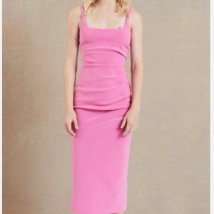 Bec + Bridge KARINA TUCK MIDI DRESS - Pink